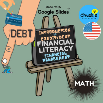 Preview of Math Financial Literacy - Introduction to Credit & Debt on Google Slides™ U.S.