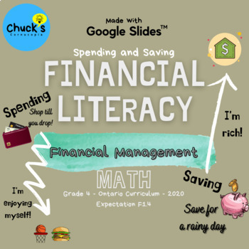 Preview of Math - Financial Literacy - Spending and Saving on Google Slides™ - Grade 4