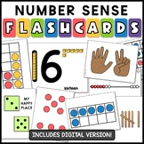 Math Flash Cards - Number Sense - Subitizing - Ten Frames - Teen Numbers