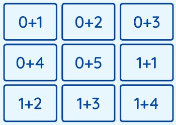Preview of Math Flash Cards Sample ( Addition & Subtraction Facts)