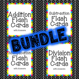 Math Operations | Flash Cards with Answers | BUNDLE