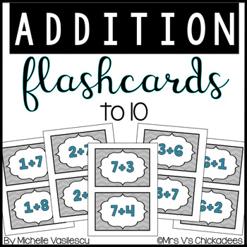 Math Flashcards: Addition to 10 by Mrs V's Chickadees | TpT