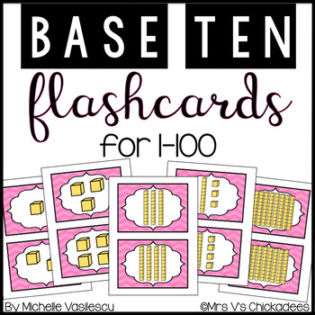 Preview of Math Flashcards: Base Ten 1-100
