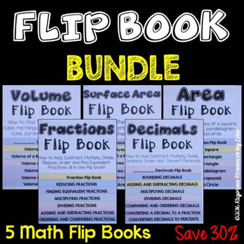 Preview of Math Flipbook Bundle - Math Resources for Teachers, Students and Parents