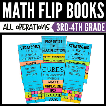 Preview of 3rd Grade Math Flip Book Bundle