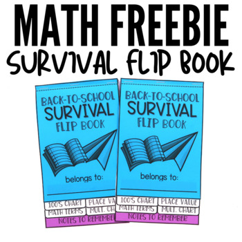 Preview of Back to School Flip Book for Math