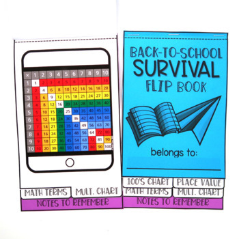 Back to School Flip Book for Math by Raven R Cruz