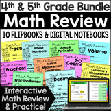 Math Flipbooks & Digital Notebooks BUNDLE - 4th & 5th Grade Math