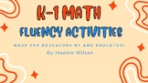 Math Fluency Activities Grades k-2