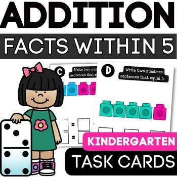 Preview of Math Fluency Addition within 5 Task Cards