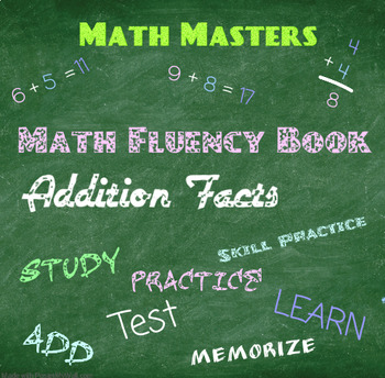 Preview of Math Fluency Book: Addition Facts 0-9