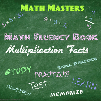 Preview of Math Fluency Book: Multiplication Facts 0-9