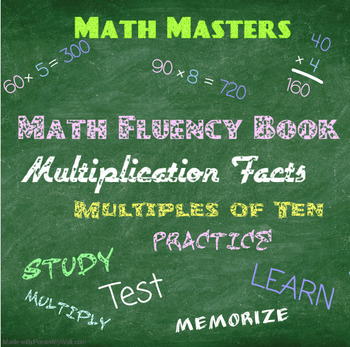 Preview of Math Fluency Book: Multiplication Facts - Multiples of Ten