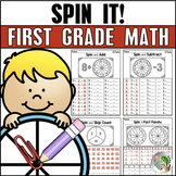 Math Fluency First Grade Spin It Year Long Bundle