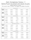 Math Fluency Homework- Multiplication Fluency (30 weeks)