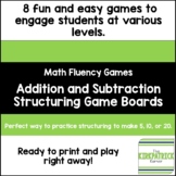 Math Fluency Game - Addition and Subtraction Structuring G