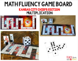 Math Fluency Game Board (Kansas City Chiefs) Multiplication