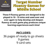 Math Fluency Games for Middle School