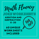 Math Fluency Joke Worksheets, Addition and Subtraction 0-20