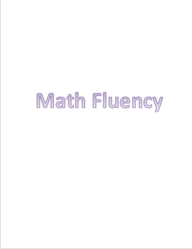Preview of Math Fluency Practice - All Four Operations
