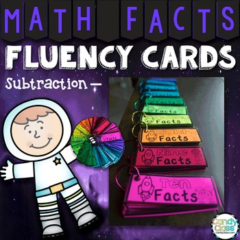 Preview of Math Fluency Practice Cards for Subtraction Facts
