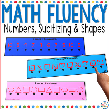 Preview of Math Fluency Practice Strips RTI for Kindergarten