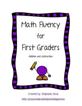 Preview of Math Fluency for First Graders