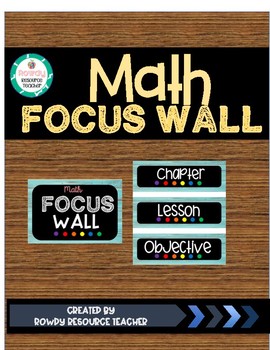 Preview of Math Focus Wall Headers