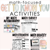 Math-Focused Get to Know You Activities | Back to School