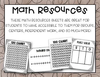 Preview of Math Folder, Math Resources, Math Tools