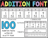 Math Font - Addition Facts 0-20