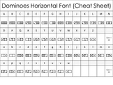 Math Font - Dominoes Horizontal