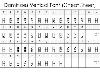 Preview of Math Font - Dominoes Vertical