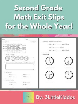 Preview of Math Formative Assessment - Money and Time