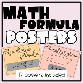 Preview of Math Formula Posters