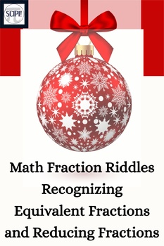 Preview of Math Fraction Riddles Recognizing Equivalent Fractions and Reducing Fractions