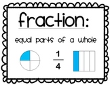 Math Fraction Wall Posters