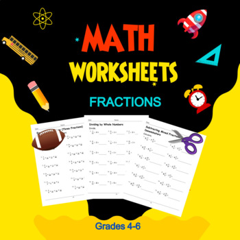 Math Fraction Workbook For Grades 4-6 With Answer Key by Samir Latrous