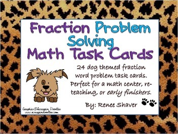 Preview of Fractions Math Task Cards