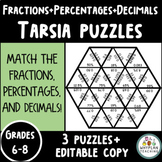 Fractions, Percentages, and Decimals Tarsia Puzzles (3), E