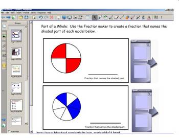 Preview of Math Fractions Practice Smartboard lessons