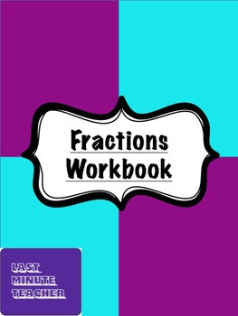 Preview of Math Fractions Worksheets Student Workbook for US