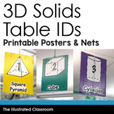 3D Solid Figures Nets Table IDs