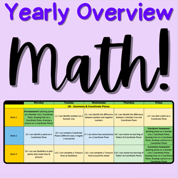 Preview of Maths 2024-2025 Calendar Planner!
