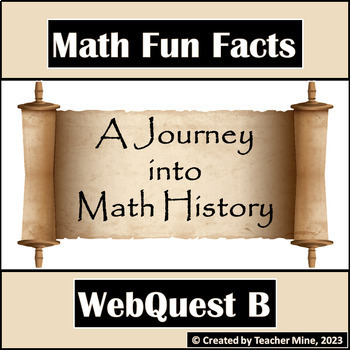 Math Fun Facts WebQuest B By Teacher Mine | TPT