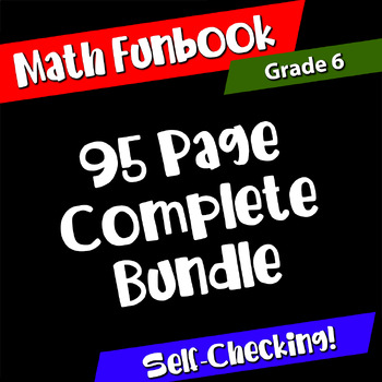 Preview of Math Funbook Grade 6 CCSS Complete 95 Page Bundle