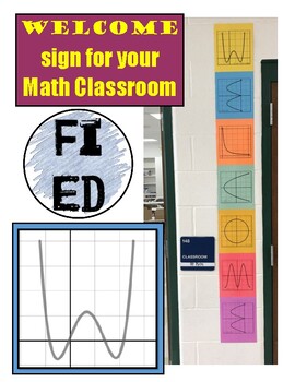 Preview of Math Equations Welcome Sign