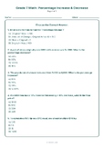 Math - G7 | Percentage increase & decrease |