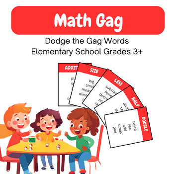 Preview of Math Gag: Elementary School Grades 3+ (Game like Taboo!)