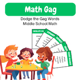 Math Gag: Middle School Math (Game like Taboo!)